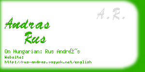 andras rus business card